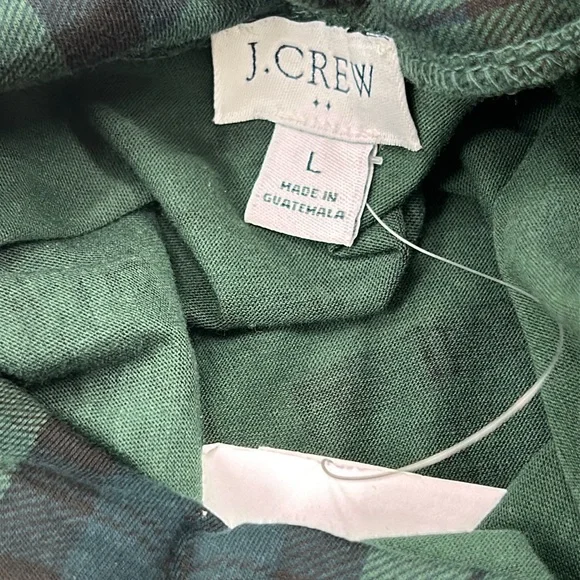J. CREW NWT Tissue Paper Blackwatch Plaid Turtleneck size L - Picture 5 of 6